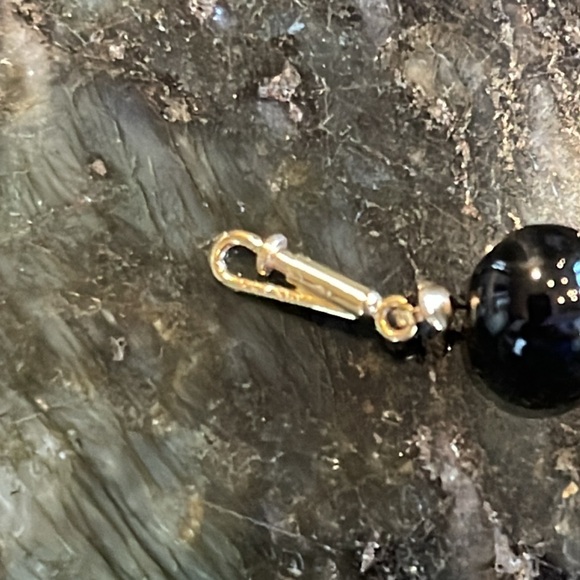 ❤️LAST CALL! ONYX & 14KT BRACELET, ONYX BEADS W/REAL GOLD BEADS & CLASP EUC - Picture 13 of 16